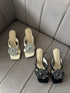 Rhinestone Rose Embedded Heels